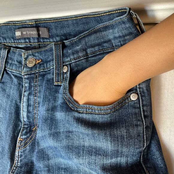 Levi’s Women Slim jeans size 8S - W29 L30 Blue Mid Rise Stretch - Picture 8 of 12